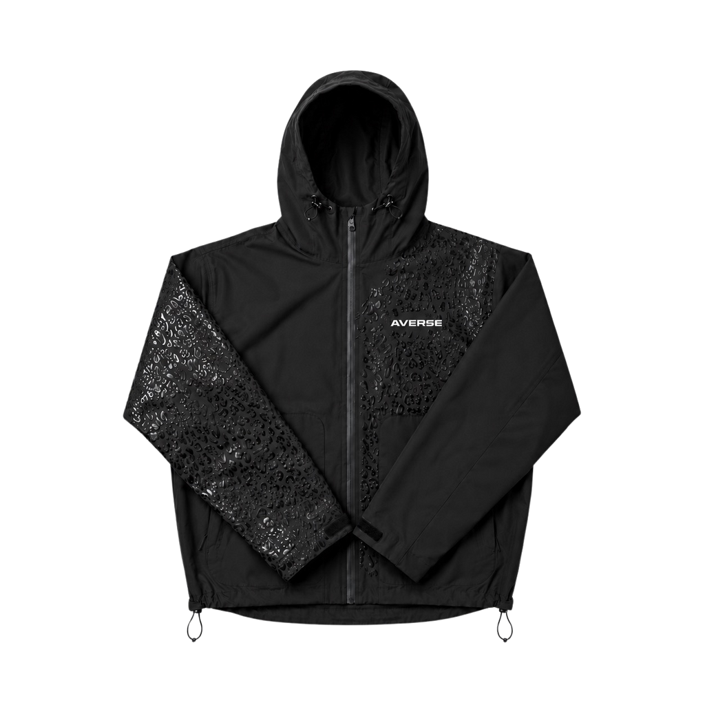 AVERSE Imperméable léopard réactif à l'eau - Noir