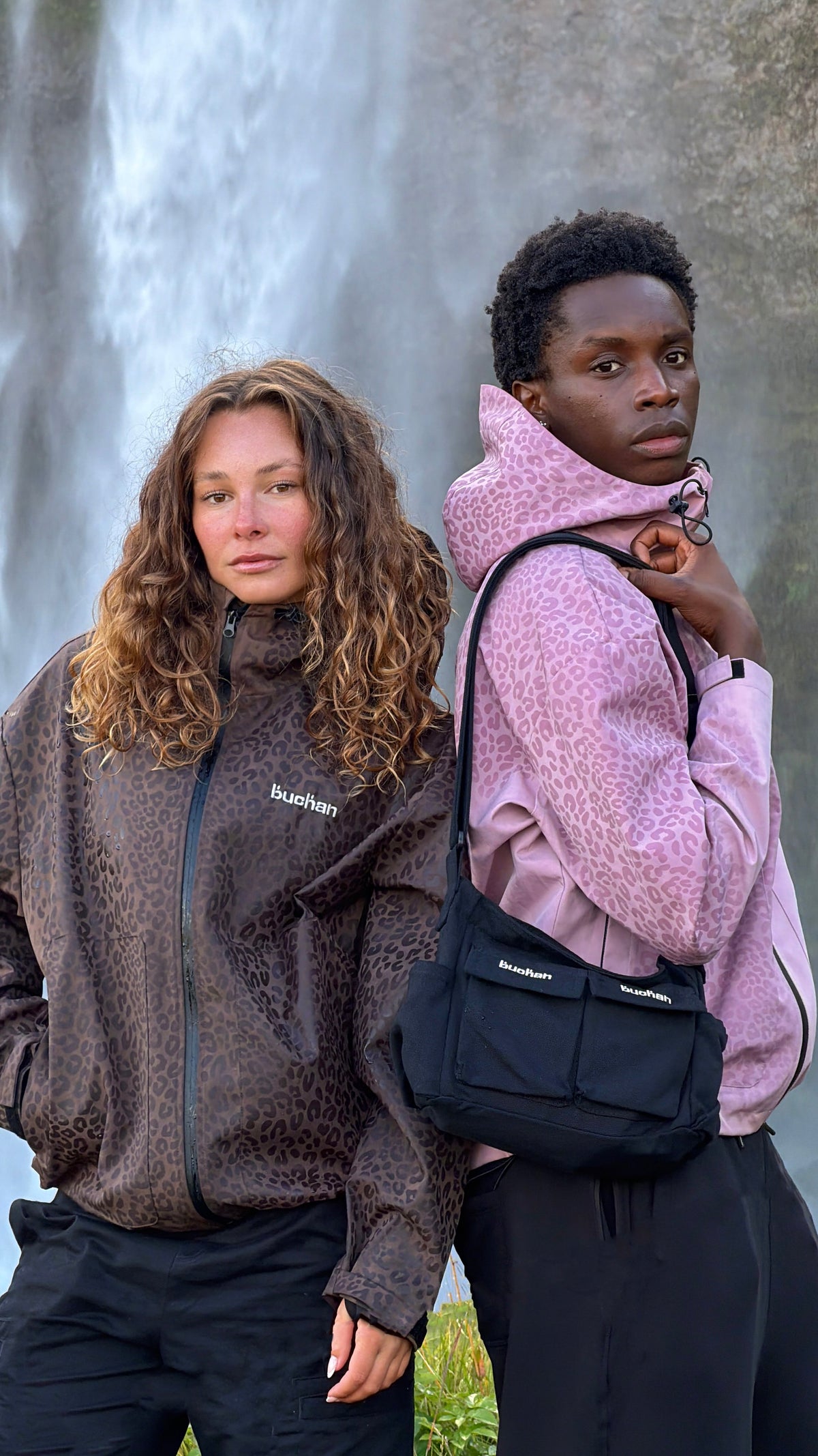 MARRON AVERSE Imperméable léopard réactif à l'eau - Marron