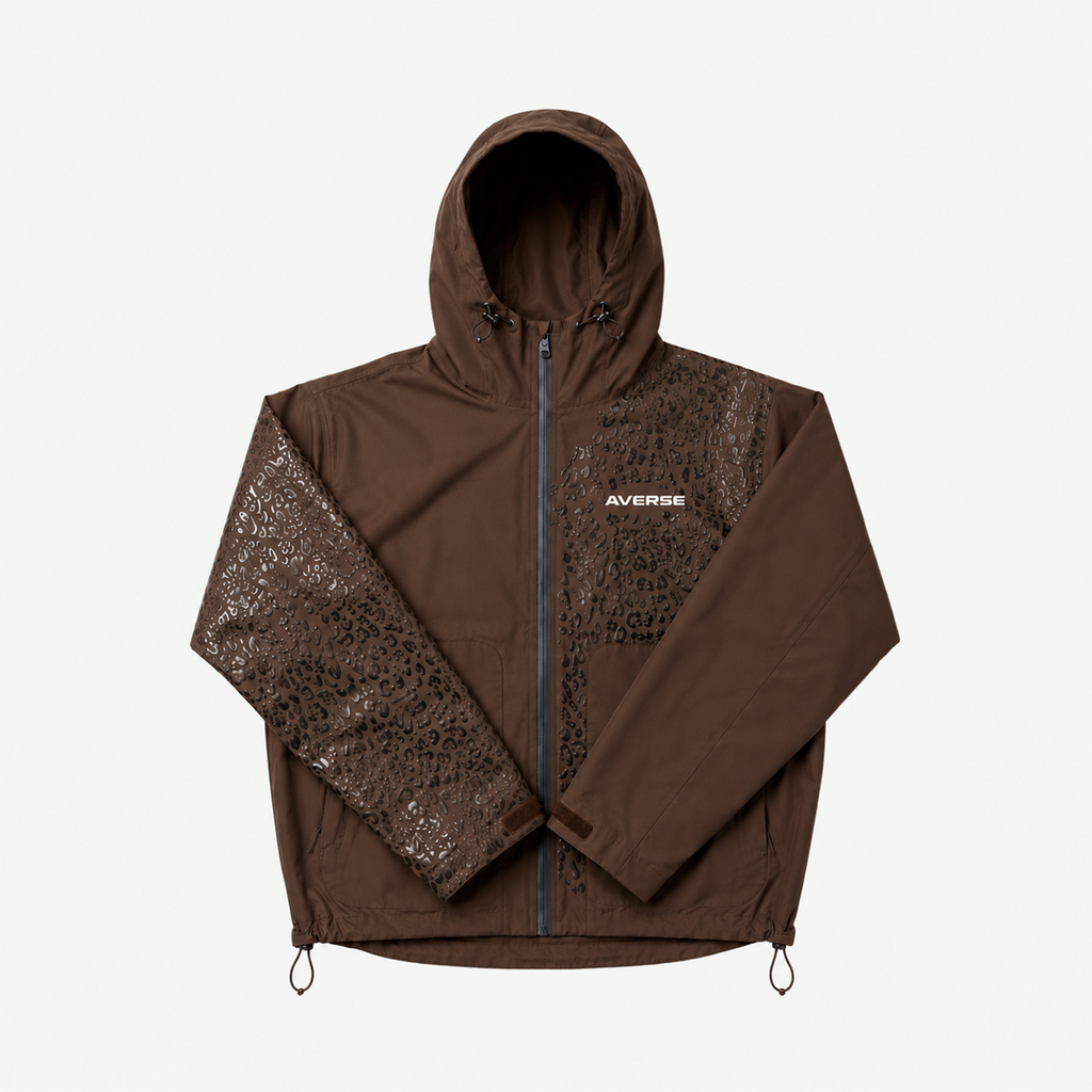 MARRON AVERSE Imperméable léopard réactif à l'eau - Marron